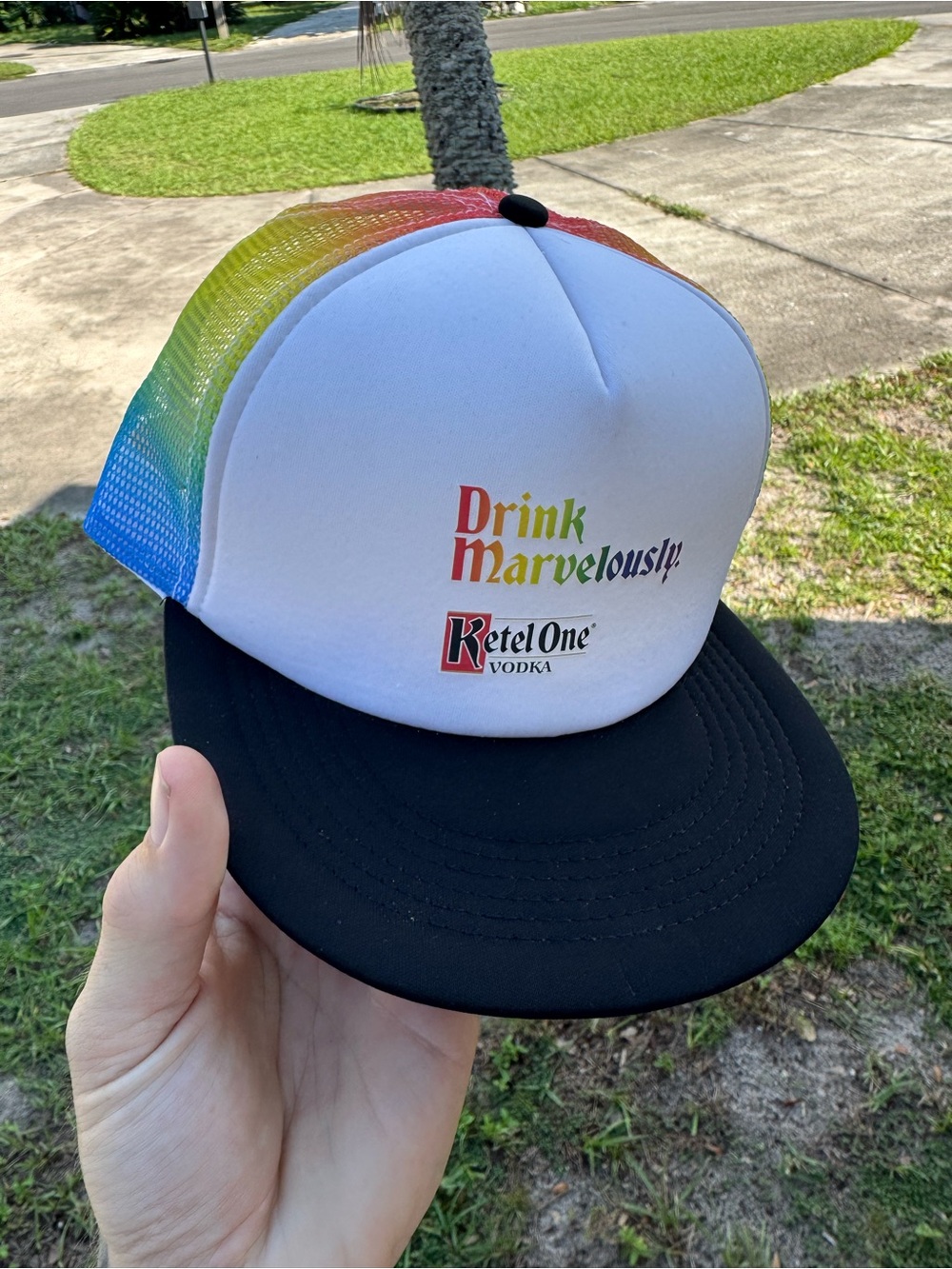 Ketel One Vodka rainbow trucker hat